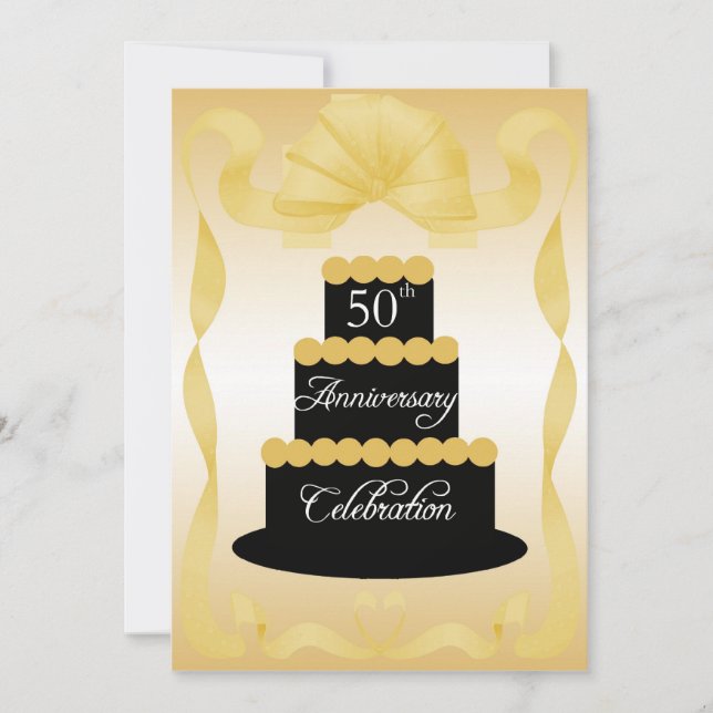 50-årsjubileumsfestinbjudan inbjudningar (Framsida)