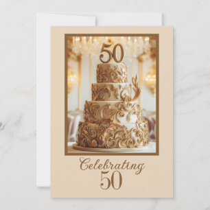 50-ÅRSJUBILEUMSFIRANDE FESTLIGHETSINBJUDAN INBJUDNINGAR