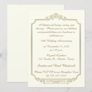 50-årsjubileumsfirande inbjudningar