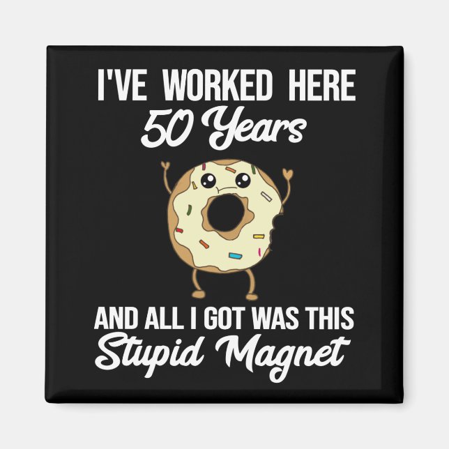50-årsjubileumsgåva för arbetsjubileum magnet (Framsidan)