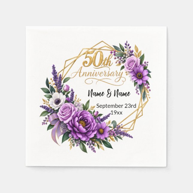 50-årsjubileumsgåva pappersservett (Framsidan)