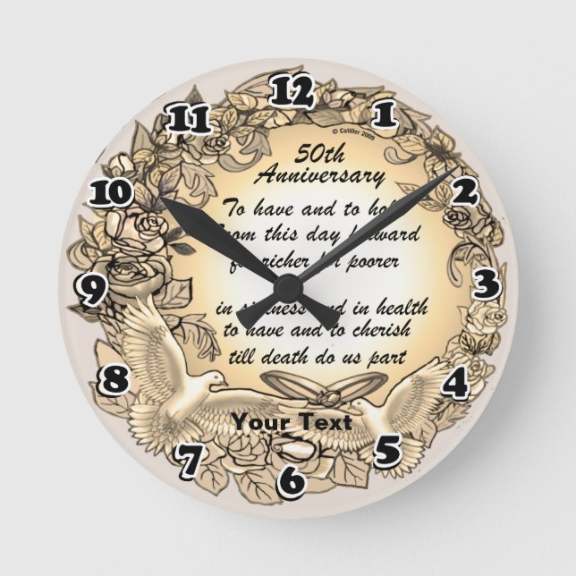 50-årsjubileumsklocka rund klocka (Framsida)