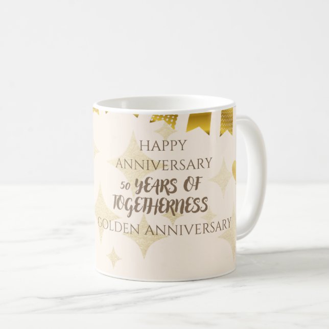 50-årsjubileumskopp – 50 år tillsammans Gi Kaffemugg (Framsida höger)
