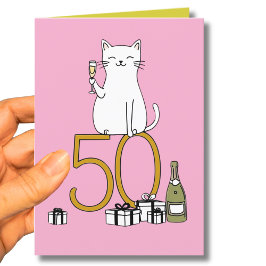 50-årskatt firande 50-årsjubileum tack kort