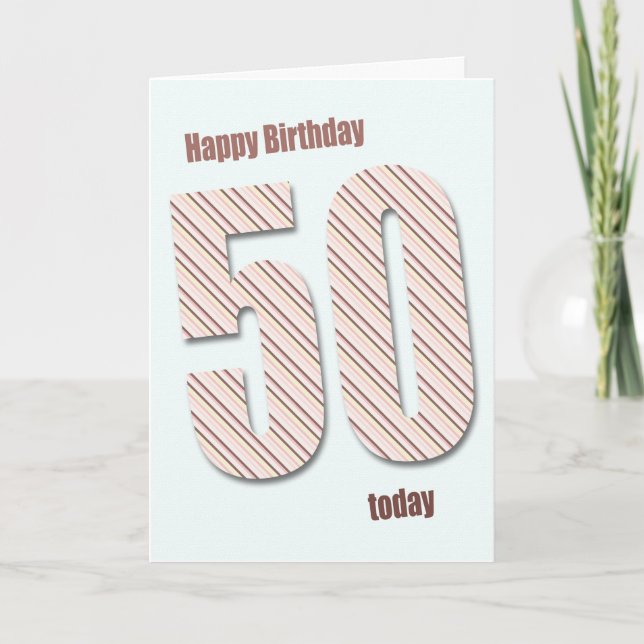 50-årskort med stora siffror kort (Framsida)