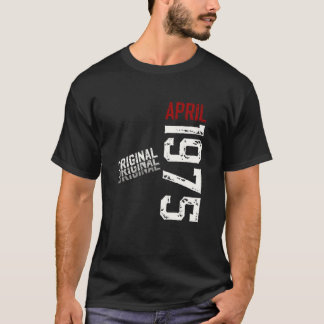 50-årsman Original April 1975 50 år män T Shirt