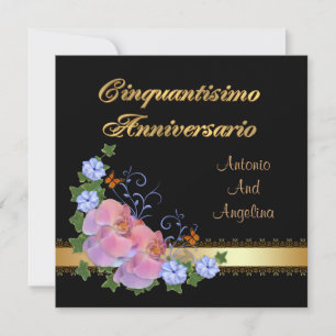 50-årsmiddagsinbjudan, italienska inbjudningar