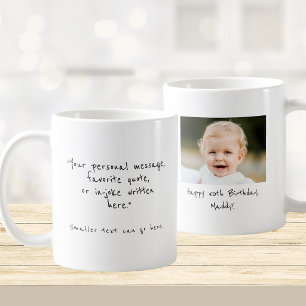 50-årspresent anpassad foto- och meddelande kaffem kaffemugg