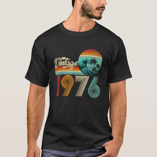 50-årspresent Gjord 1976 Presentar Klassiker T Shirt (Framsida)