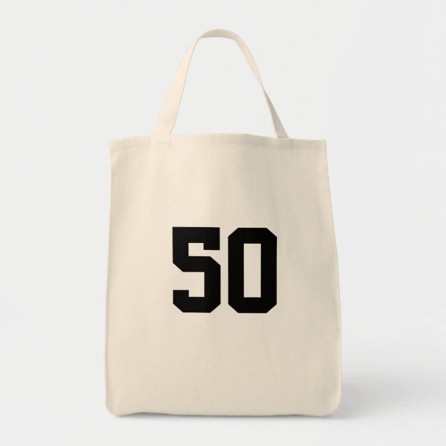 50-årspresentpåse tygkasse (Framsidan)