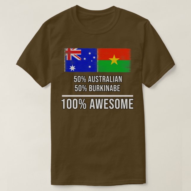 50 australiska 50 Burkinabe 100 Fantastisk-gåva ti T Shirt (Design framsida)