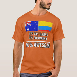 50 australiska 50 colombianska 100 Fantastisk-gåva T Shirt