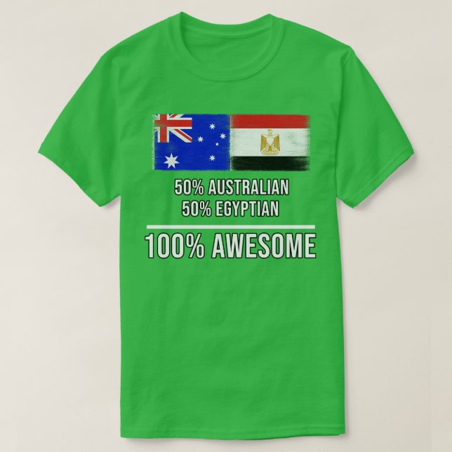 50 australiska 50 egyptiska 100 Fantastisk Gift fo T Shirt (Design framsida)