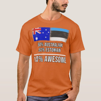50 australiska 50 estniska 100 Fantastisk-gåva för T Shirt