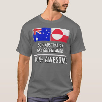 50 australiska 50 grönländska 100 Fantastisk-gåvor T Shirt
