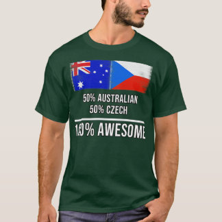 50 australiska 50 tjeckiska 100 Fantastisk-gåva fö T Shirt