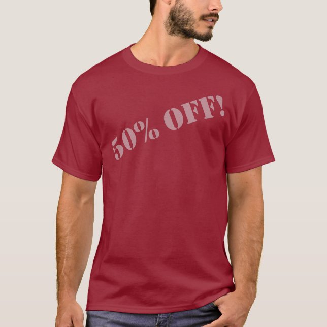 50% AV! (Grå färgstilsort-b) Tee Shirt (Framsida)