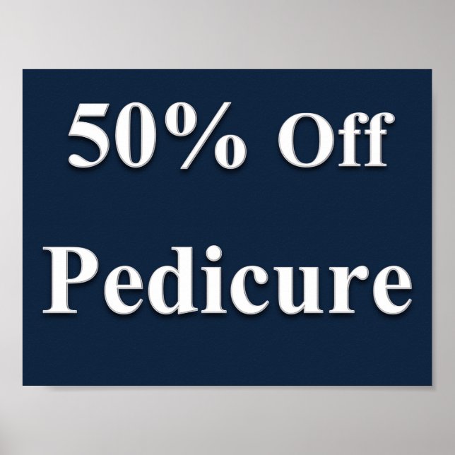 50 % av pedikyr Poster projektionsyta (Framsidan)