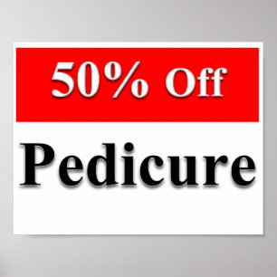 50 % av pedikyr Poster projektionsyta