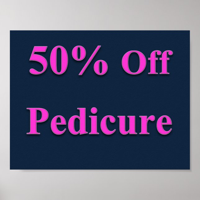 50 % av pedikyr Poster projektionsyta (Framsidan)