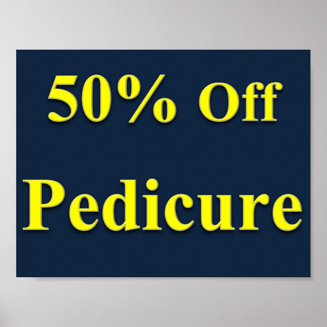 50 % av pedikyr Poster projektionsyta (Framsidan)