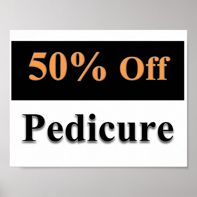 50 % av pedikyr Poster projektionsyta (Framsidan)