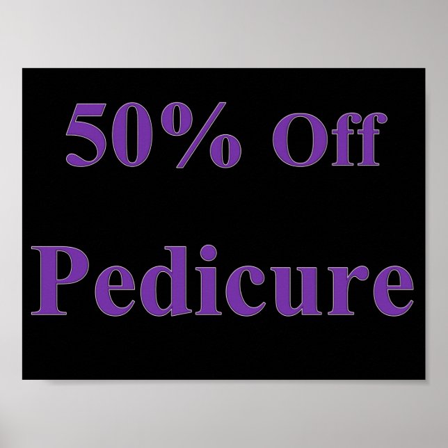 50 % av pedikyr Poster projektionsyta (Framsidan)