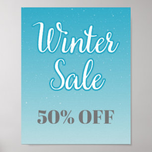 50 % av Vinter Sale-signalen är redigerbar, Säsong Poster