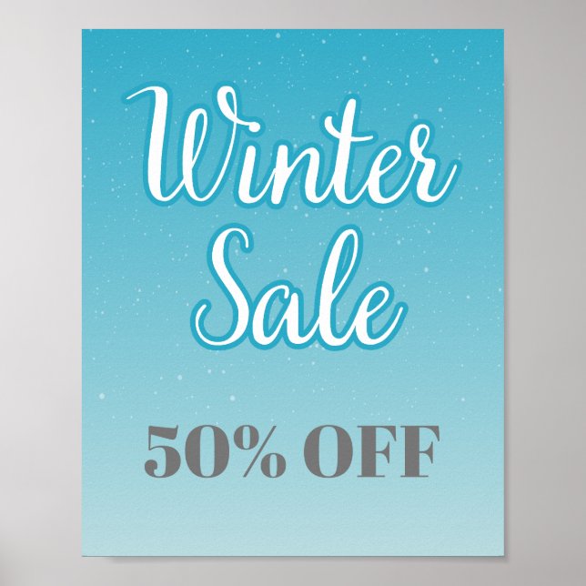 50 % av Vinter Sale-signalen är redigerbar, Säsong Poster (Framsidan)