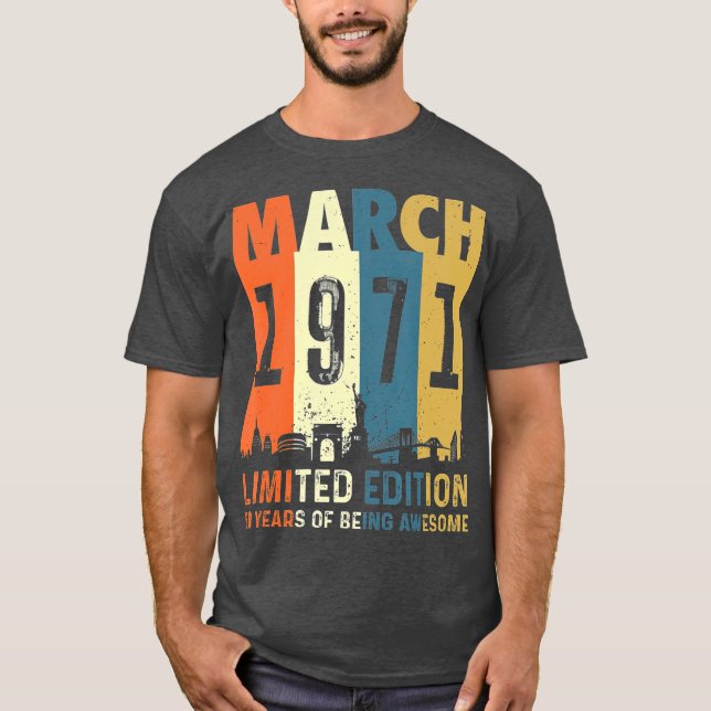 50 Begränsada upplagan utfärdad i mars 1971 50 T Shirt (Framsida)