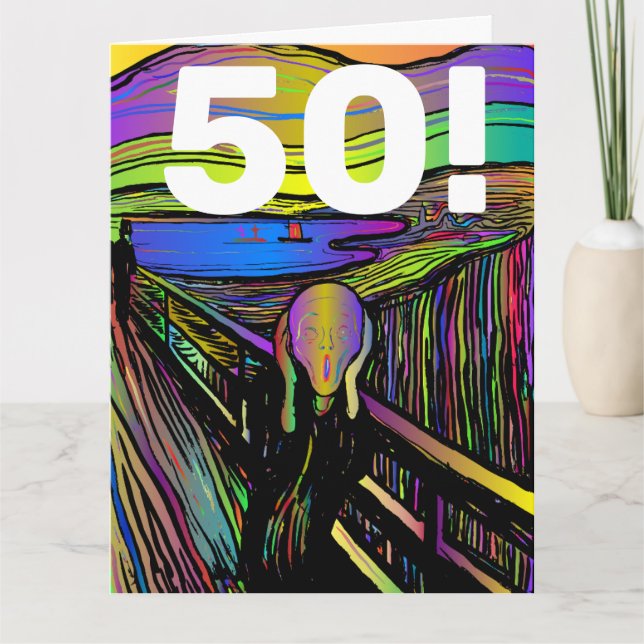 50 BIRTHDAY 50 FUNNY GREETING CARD TACK KORT (Framsida)