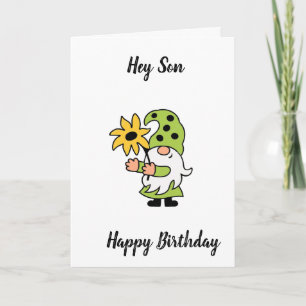 **50 BIRTHDAY** TILL SON FRÅN COOLA GNOME KORT