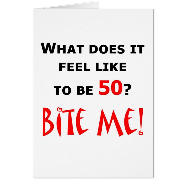 50 bita mig! hälsningskort (Framsidan)