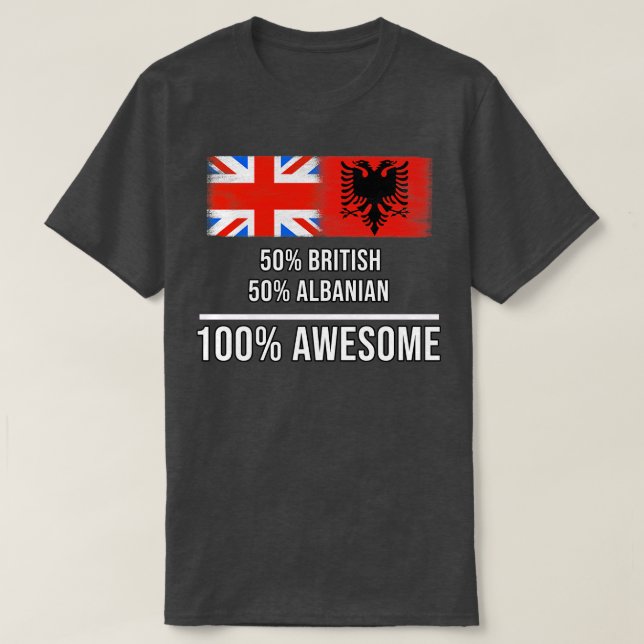 50 brittiska, 50 albanska, 100 Fantastisk-gåva til T Shirt (Design framsida)