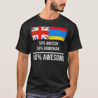 50 brittiska 50 armeniska 100 Fantastisk-gåvor til T Shirt
