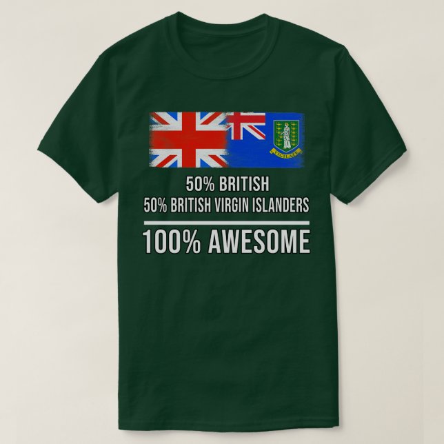 50 brittiska 50 brittiska Jungfruöarna 100 Fantast T Shirt (Design framsida)