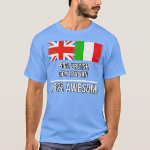 50 brittiska, 50 italienska, 100 Fantastisk-gåva f T Shirt