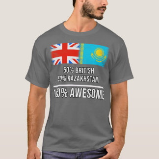 50 brittiska 50 Kazakstan 100 Fantastisk-gåva till T Shirt