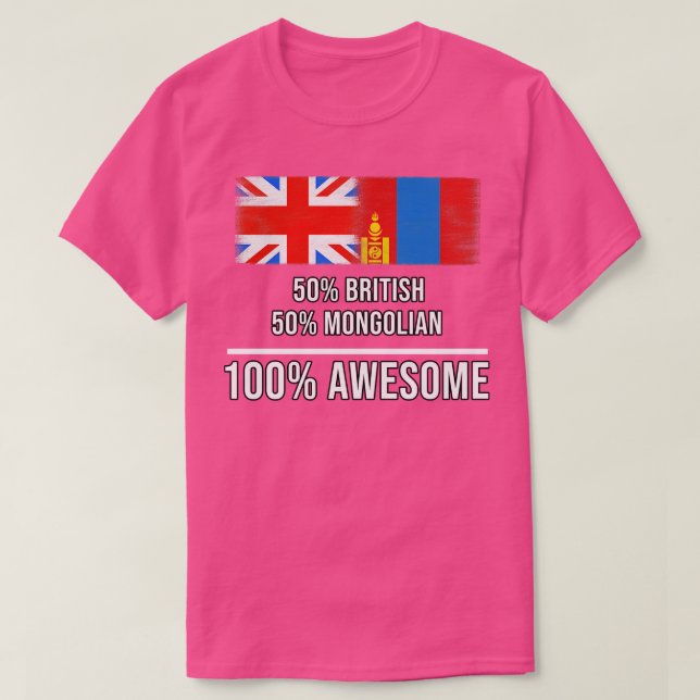 50 brittiska 50 mongoliska 100 Fantastisk-gåva til T Shirt (Design framsida)