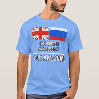 50 brittiska 50 ryska 100 Fantastisk-gåvor för rys T Shirt