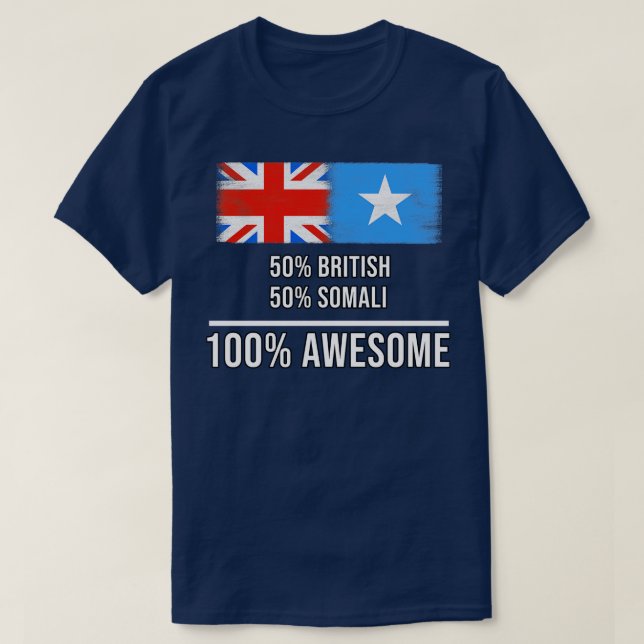 50 brittiska, 50 somaliska, 100 Fantastisk-gåva fö T Shirt (Design framsida)