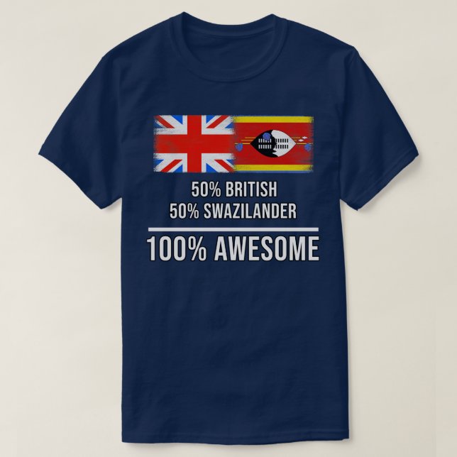 50 brittiska 50 Swazilander 100 Fantastisk Gift fö T Shirt (Design framsida)