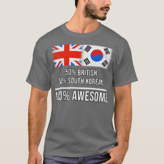 50 brittiska 50 sydkoreanska 100 Fantastisk-gåvor T Shirt
