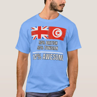 50 brittiska 50 tunisiska 100 Fantastisk-gåvor til T Shirt