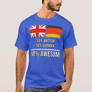 50 brittiska, 50 tyska, 100 Fantastisk-gåva för ty T Shirt