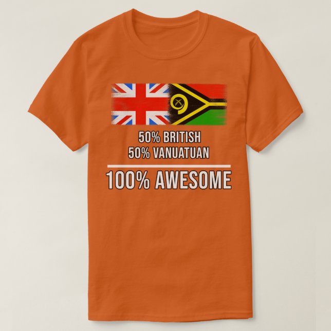 50 brittiska 50 Vanuatuan 100 Fantastisk-gåva till T Shirt (Design framsida)