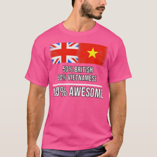 50 brittiska 50 vietnamesiska 100 Fantastisk-gåva  T Shirt
