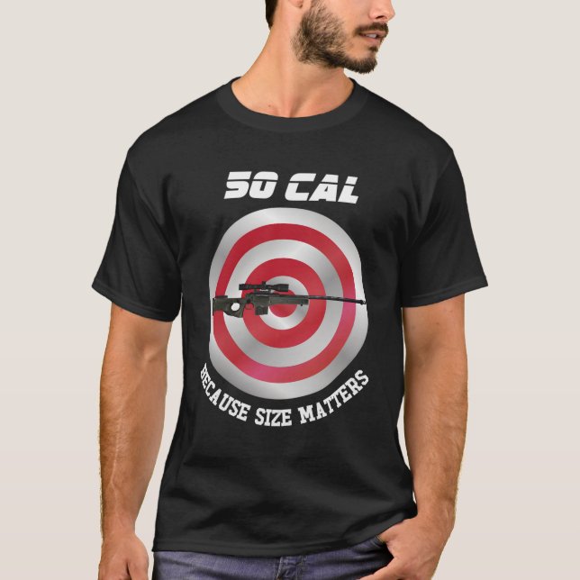 50 Caliber Sniper Sharpshooters Riflemen Soldiers T Shirt (Framsida)