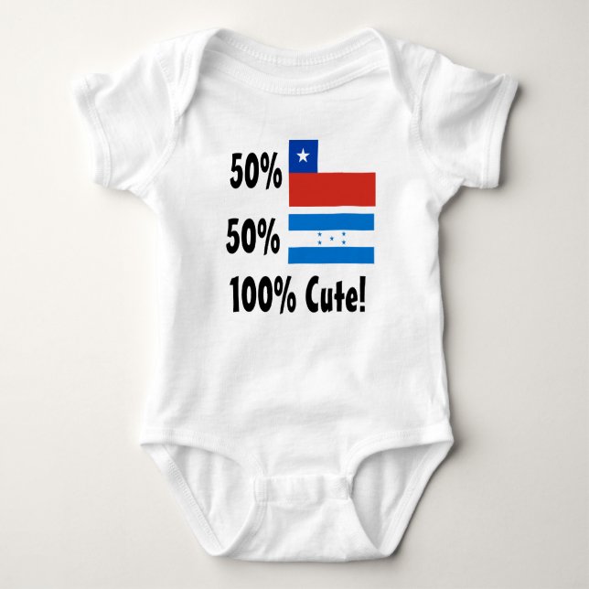 50% chilenare 50% gullig honduransk 100% t-shirt (Framsida)