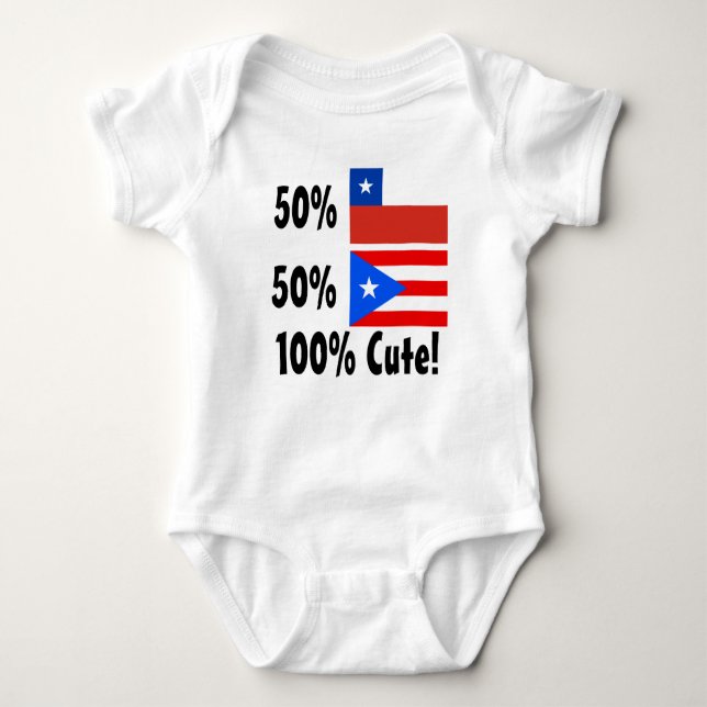 50% chilenare 50% Puerto gulliga Rican 100% Tee (Framsida)
